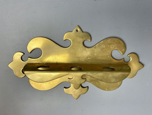 Victorian Welsh Folk Art Brass Pipe Rack