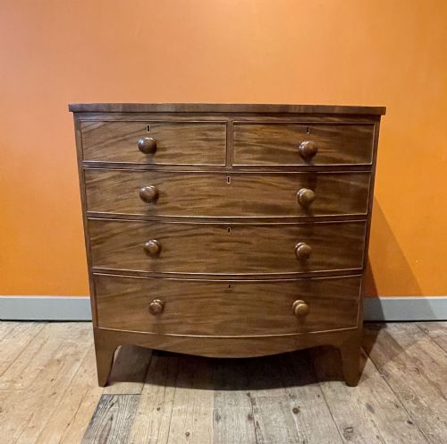 Regency Mahogany Bowfront Chest of Drawers