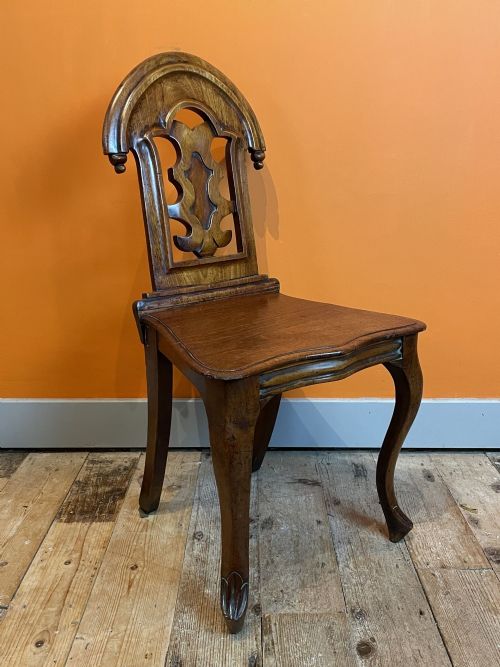 Victorian Oak Hall Chair
