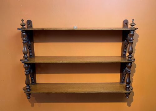 Victorian Mahogany Three Tier Wall Shelf