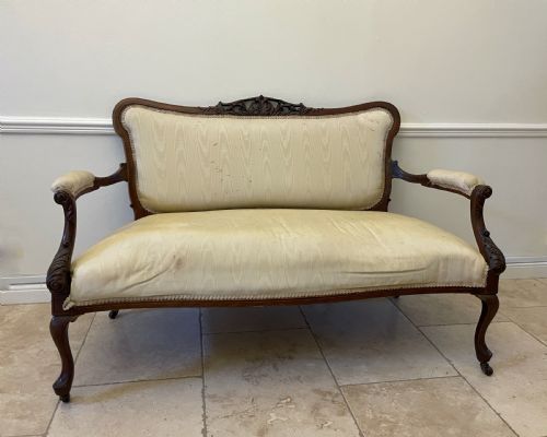 fig 1. Victorian Mahogany Two Seat Sofa