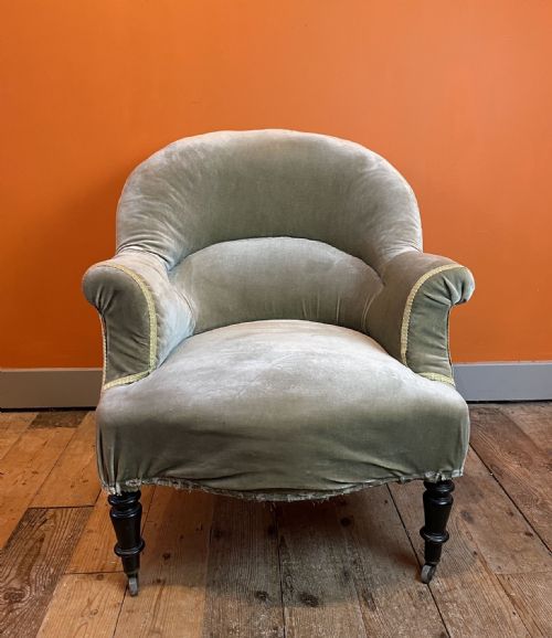 fig 1. Antique French Napoleon III Crapeaud Armchair