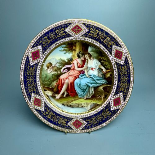 Vienna Porcelain Cabinet Plate Painted with a Scene of  Jupiter & Calisto