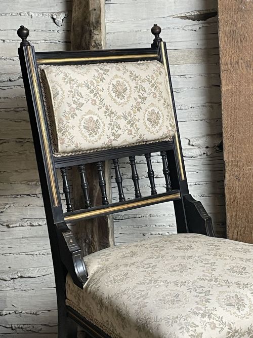 fig 1. Small Victorian Aesthetic Movement Ebonised Nursing Chair