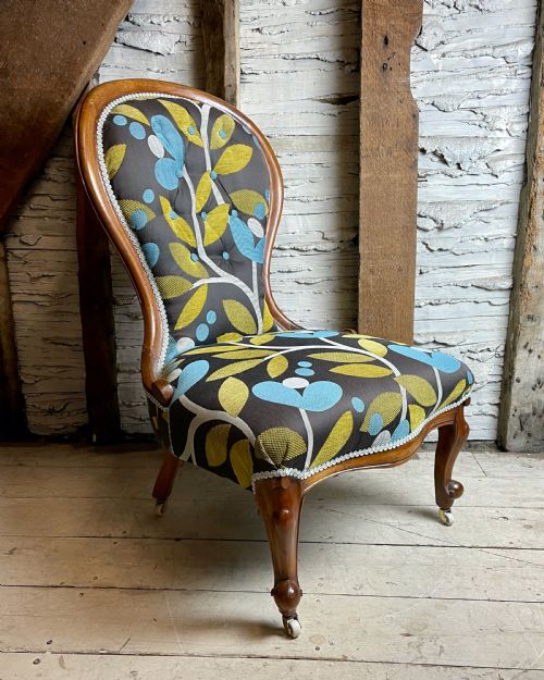Victorian Mahogany Spoon Back Occasional Chair