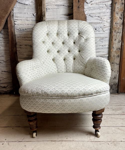 fig 1. Victorian button back armchair