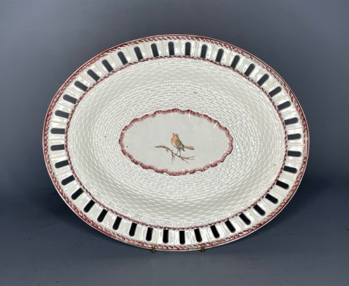 Wedgwood & Co Pearlware Basketweave Oval Plate