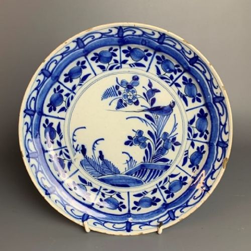 18th Century Delft Blue and White Plate