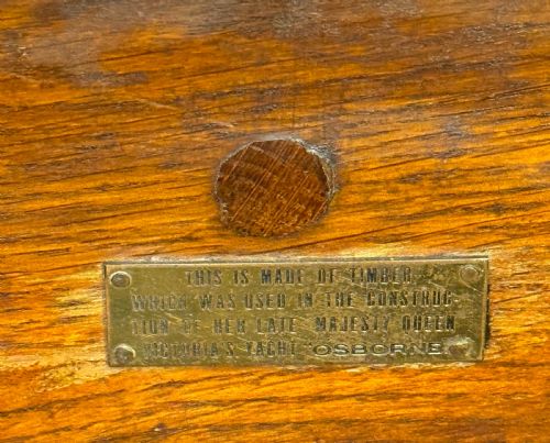fig 1. Table made from Timber from H.M Queen Victoria's Yacht Osborne