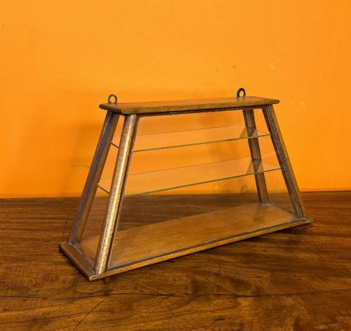 Small Victorian Glazed Oak Display Cabinet
