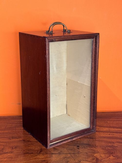 Antique Japanese Glazed Mahogany Display Case