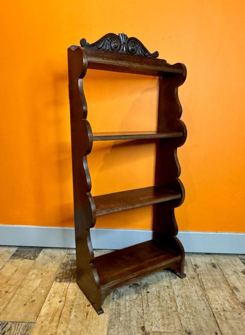 Victorian Oak Waterfall Bookcase