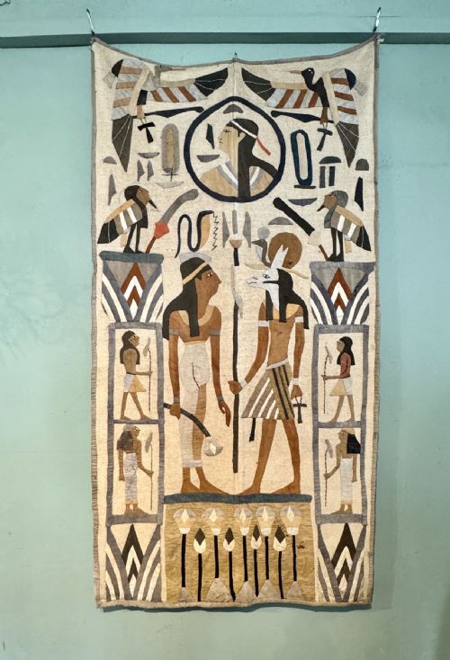 Egyptian Applique Wall Hanging Circa 1920