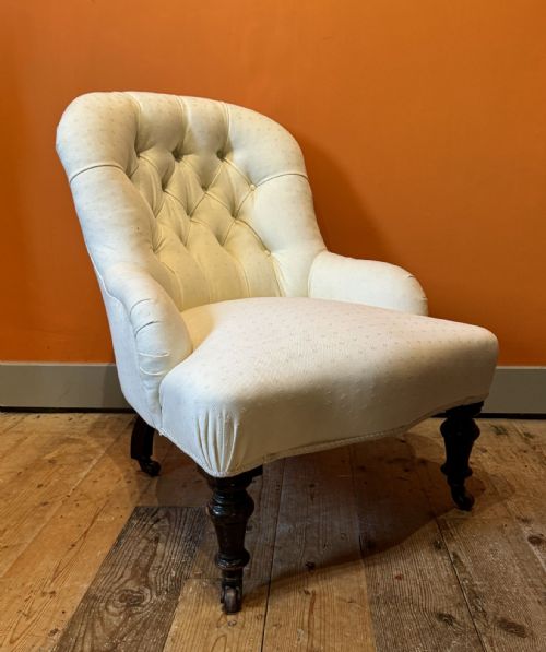 Antique Button Back Armchair