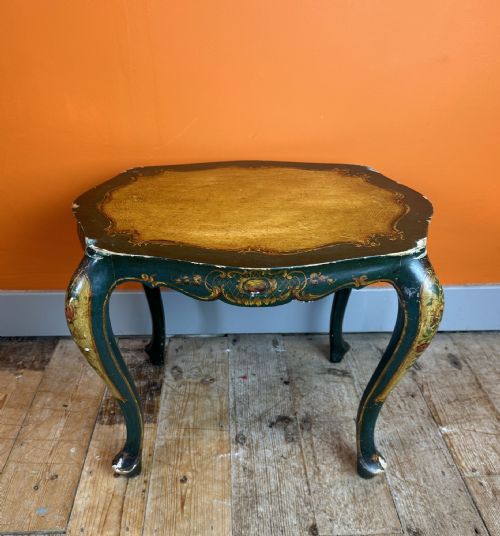 VINTAGE VENETIAN PAINTED TRAY TOP TABLE - ADDITIONAL PHOTO 4