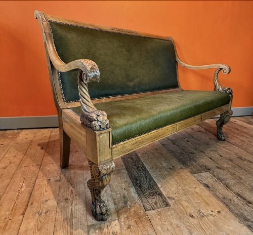 19th Century Continental Walnut Settee