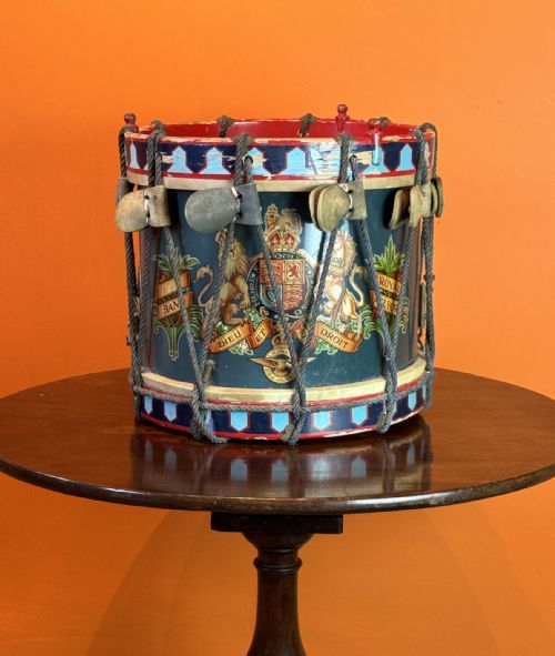 Royal Airforce Painted Brass Regimental Drum