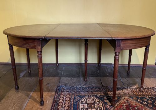 Georgian Mahogany D-end Dining Table / Pair of Consoles