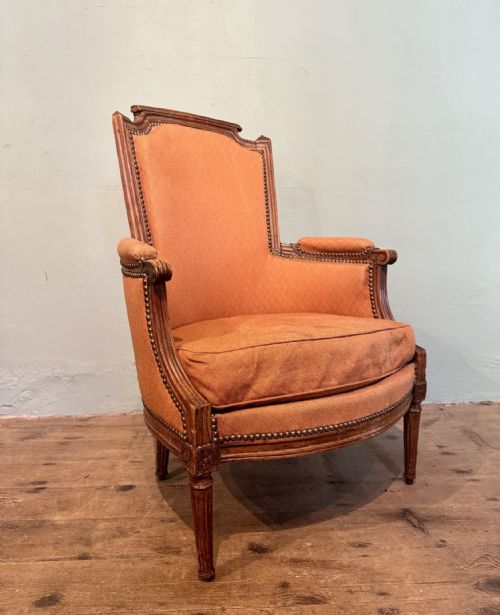fig 1. 19th Century French Louis XVI Style Walnut Armchair