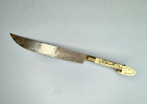 Large 19th Century Balkan Bone Handled Knife / Dagger