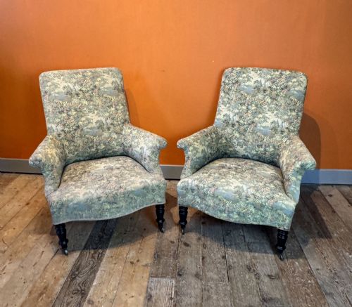 fig 1. Pair of French Napoleon III Armchairs