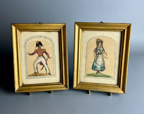 PAIR OF MID 19TH CENTURY THEATRICAL SILKWORK PICTURES - ADDITIONAL PHOTO 1