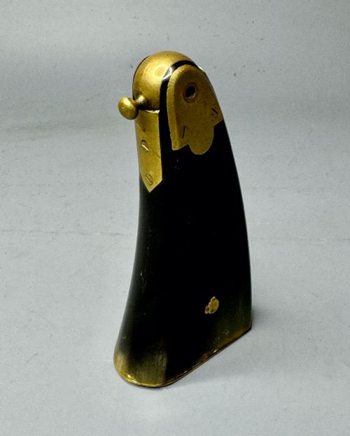 Victorian Brass and Horn Gunpowder / Priming Flask