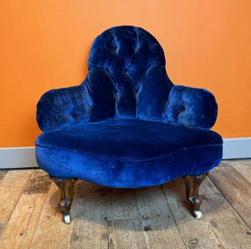 Victorian Button Back Corner Occasional Chair for Recovering