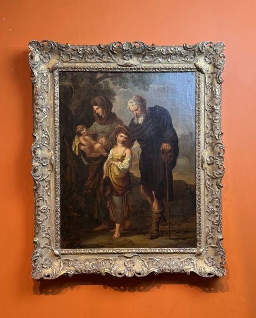 Follower of Benjamin West 'The Mendicants' Oil on Canvas