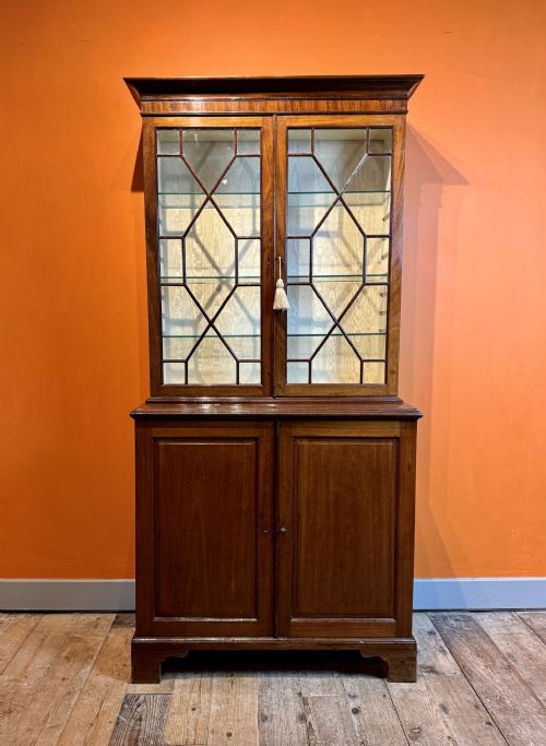 Georgian Mahogany Glazed Cabinet of Small Proportions