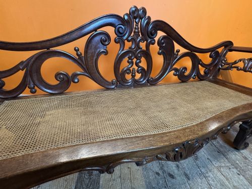 ANGLO INDIAN ROSEWOOD SCROLL BACK BENCH CIRCA 1840 - ADDITIONAL PHOTO 3