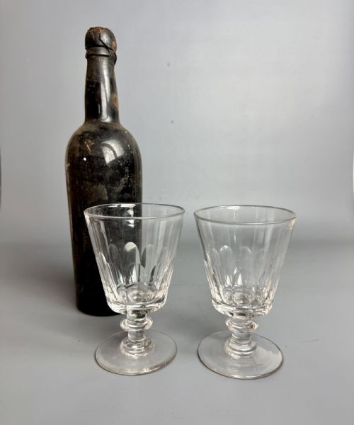 PAIR OF REGENCY CUT GLASS BUCKET RUMMERS - ADDITIONAL PHOTO 1