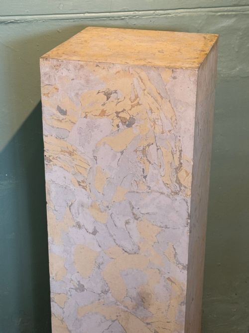 LARGE SQUARE SCAGLIOLA PEDESTAL - ADDITIONAL PHOTO 2