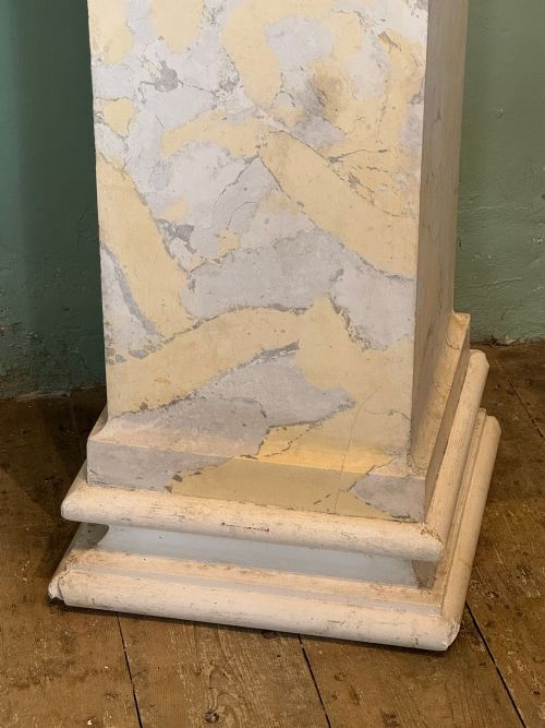 LARGE SQUARE SCAGLIOLA PEDESTAL - ADDITIONAL PHOTO 3