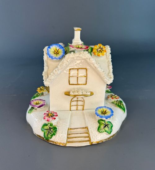 Victorian Staffordshire Porcelain Cottage Pastille Burner