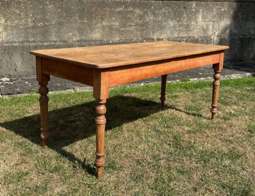 fig 1. Victorian Pine Farmhouse Kitchen Dining Table