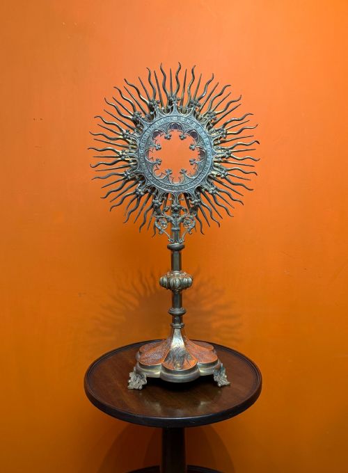 Antique 19th Century Gilt-brass Monstrance / Osensorium