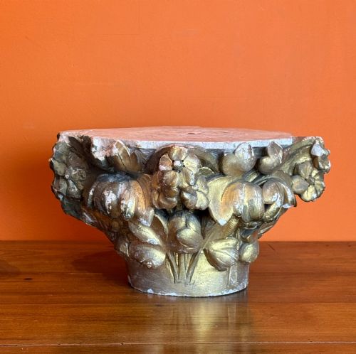PAIR OF 19TH CENTURY CARVED STONE ARCHITECTURAL CAPITALS - ADDITIONAL PHOTO 6