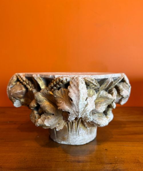 PAIR OF 19TH CENTURY CARVED STONE ARCHITECTURAL CAPITALS - ADDITIONAL PHOTO 8