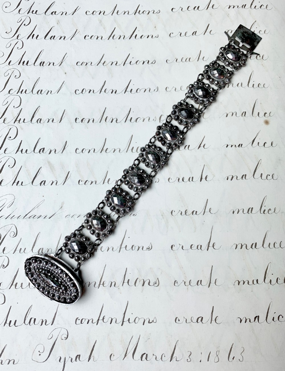 Fine quality Georgian cut steel bracelet circa 1780