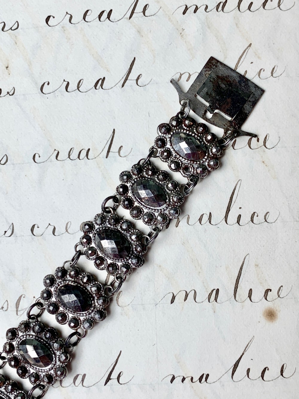 Fine quality Georgian cut steel bracelet circa 1780 View III