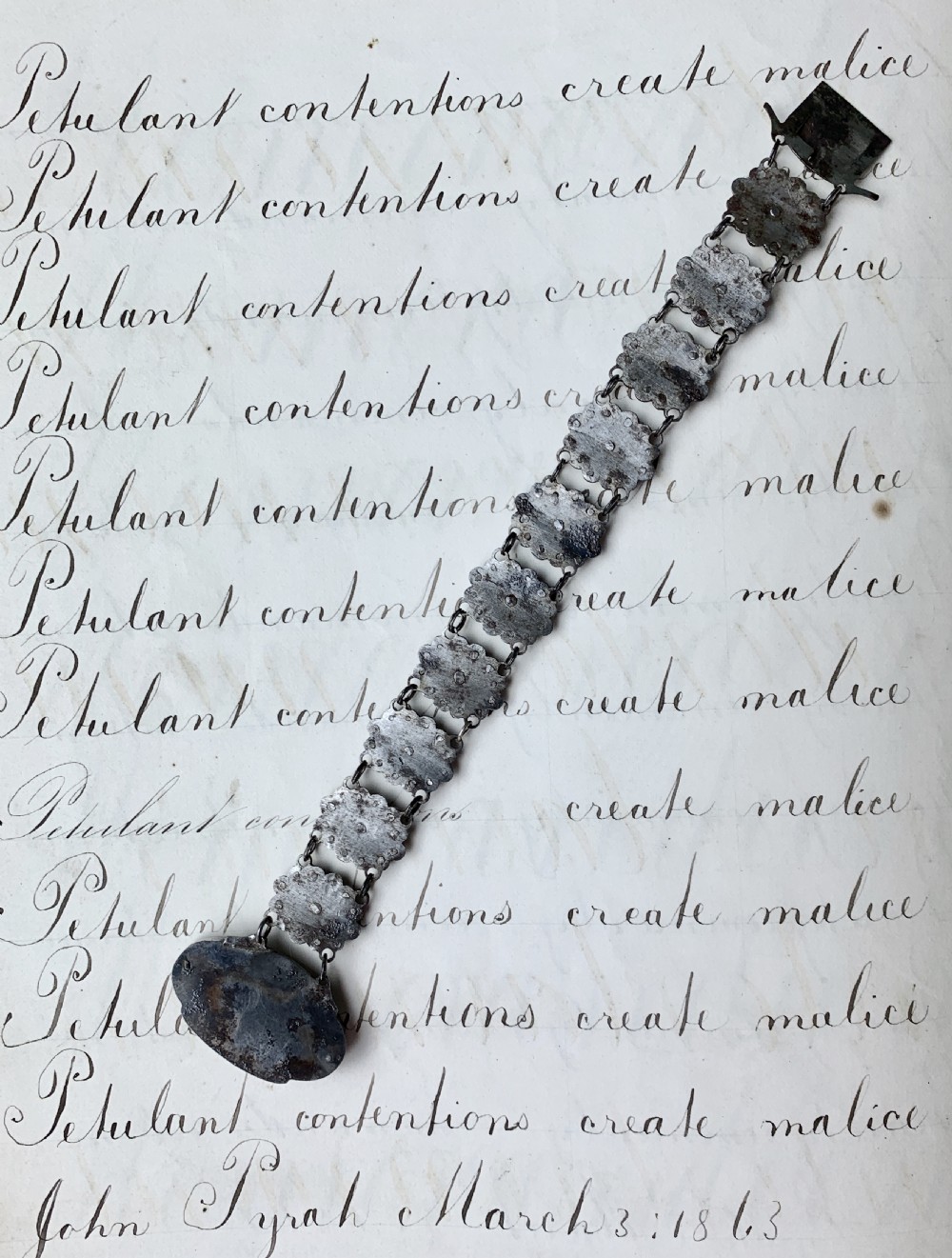 Fine quality Georgian cut steel bracelet circa 1780 View V