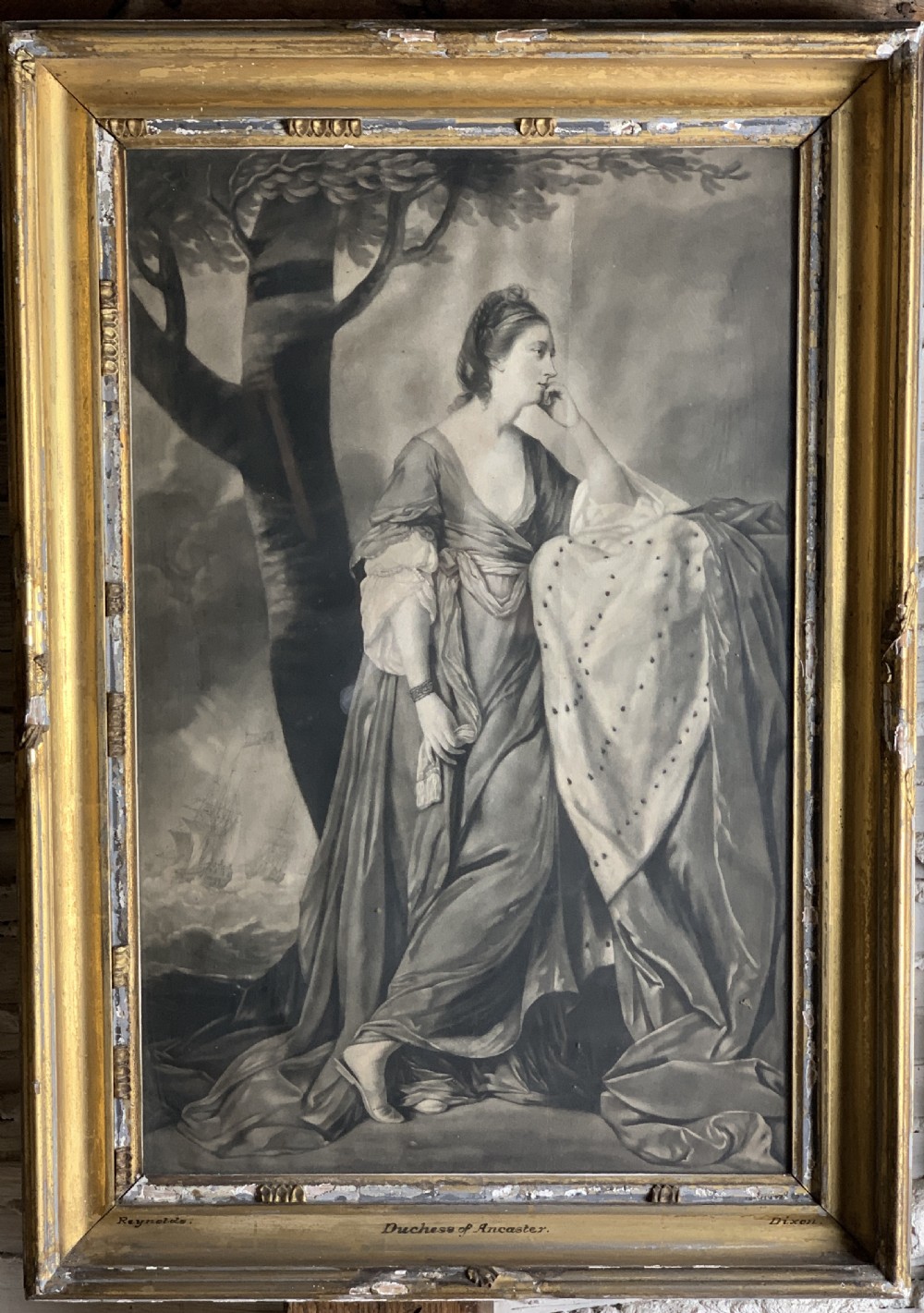 Mezzotint of Mary Duchess of Ancaster after Joshua Reynolds circa 1770 View II