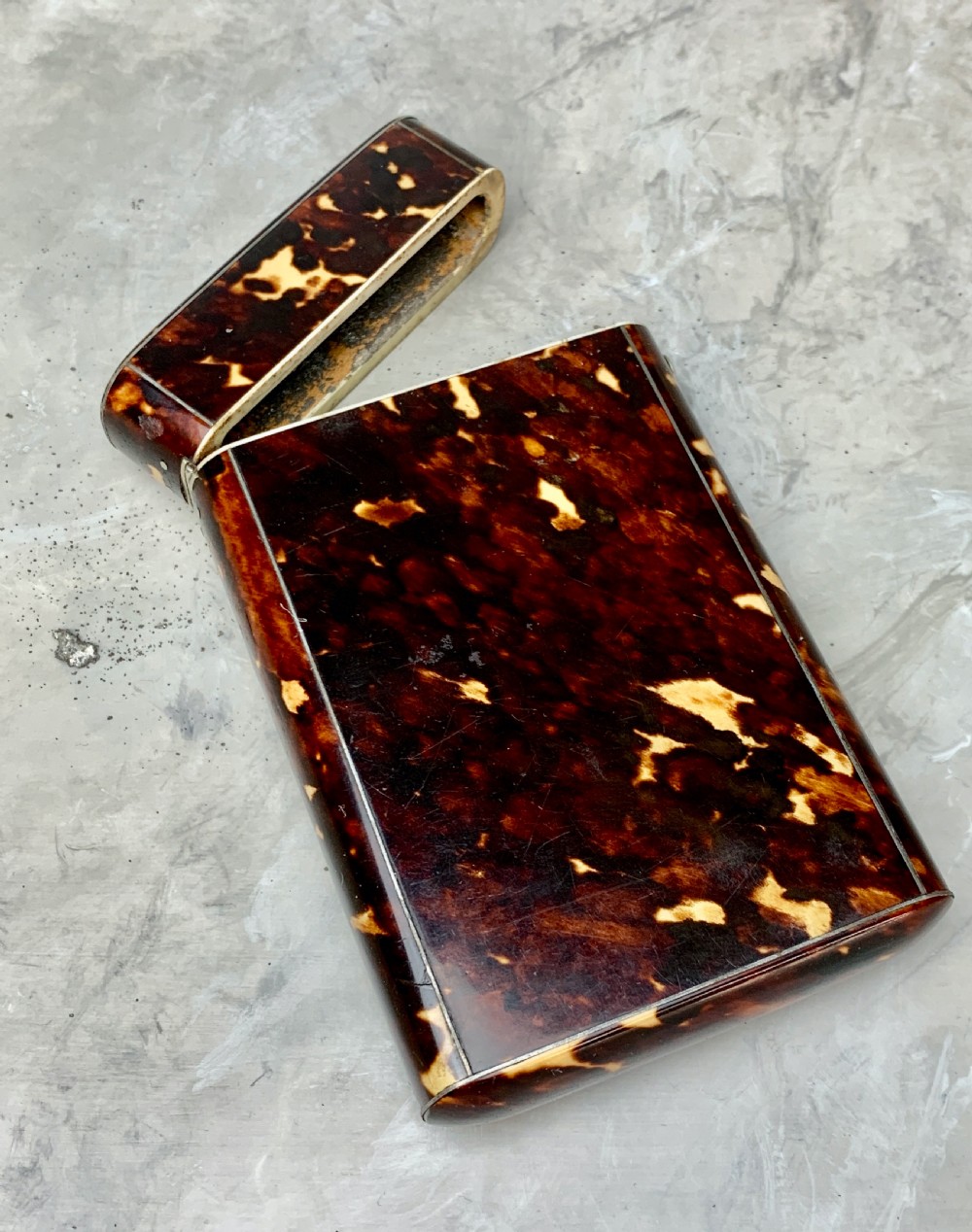 Antique tortoiseshell card or cigar case