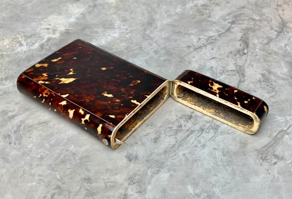 Antique tortoiseshell card or cigar case View II