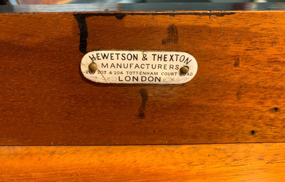 Aesthetic Movement ebonised mahogany & thuya wood hand painted cabinet by Hewetson & Thexton View VI