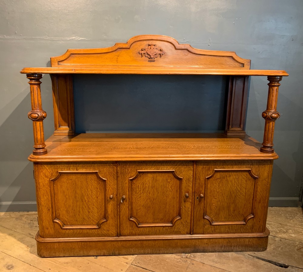 Victorian Light Oak Open Buffet / Server