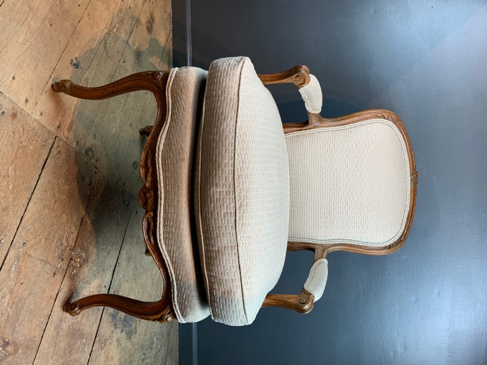 Antique French Louis XV Style Fauteuil Armchair  View III