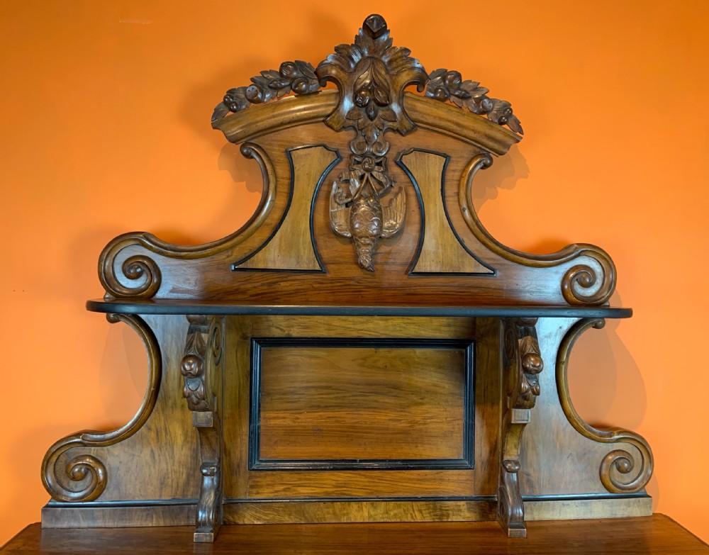 Continental / French carved walnut and ebonised buffet View III