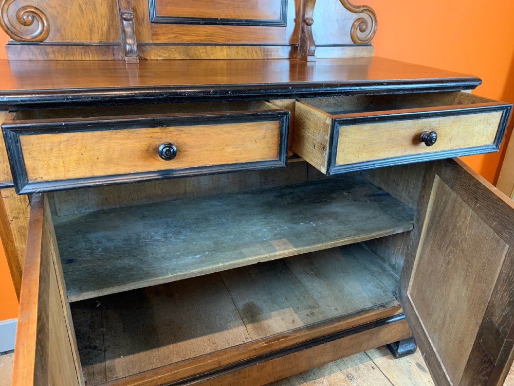 Continental / French carved walnut and ebonised buffet View IV